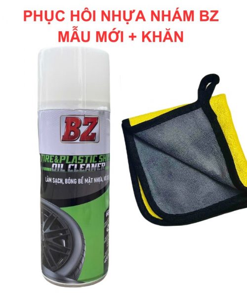 [Mẫu Mới] Chai Xịt Phục Hồi Nhựa Nhám Và Làm Bóng Lốp Xe BZ TIRE SHINE Blue Dolphin 450ml- Cam Kết Chính Hãng